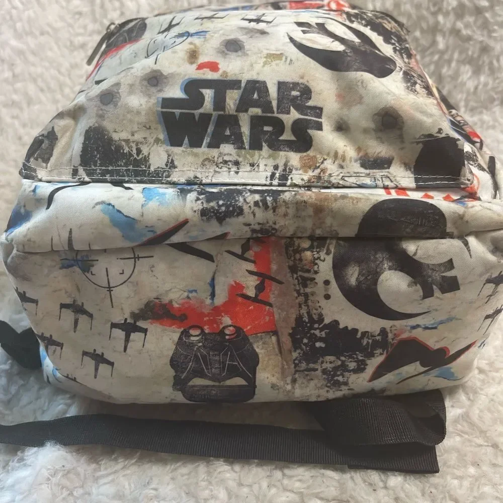 Loungefly StarWars Canvas Backpack Rouge One distressed print design padded y